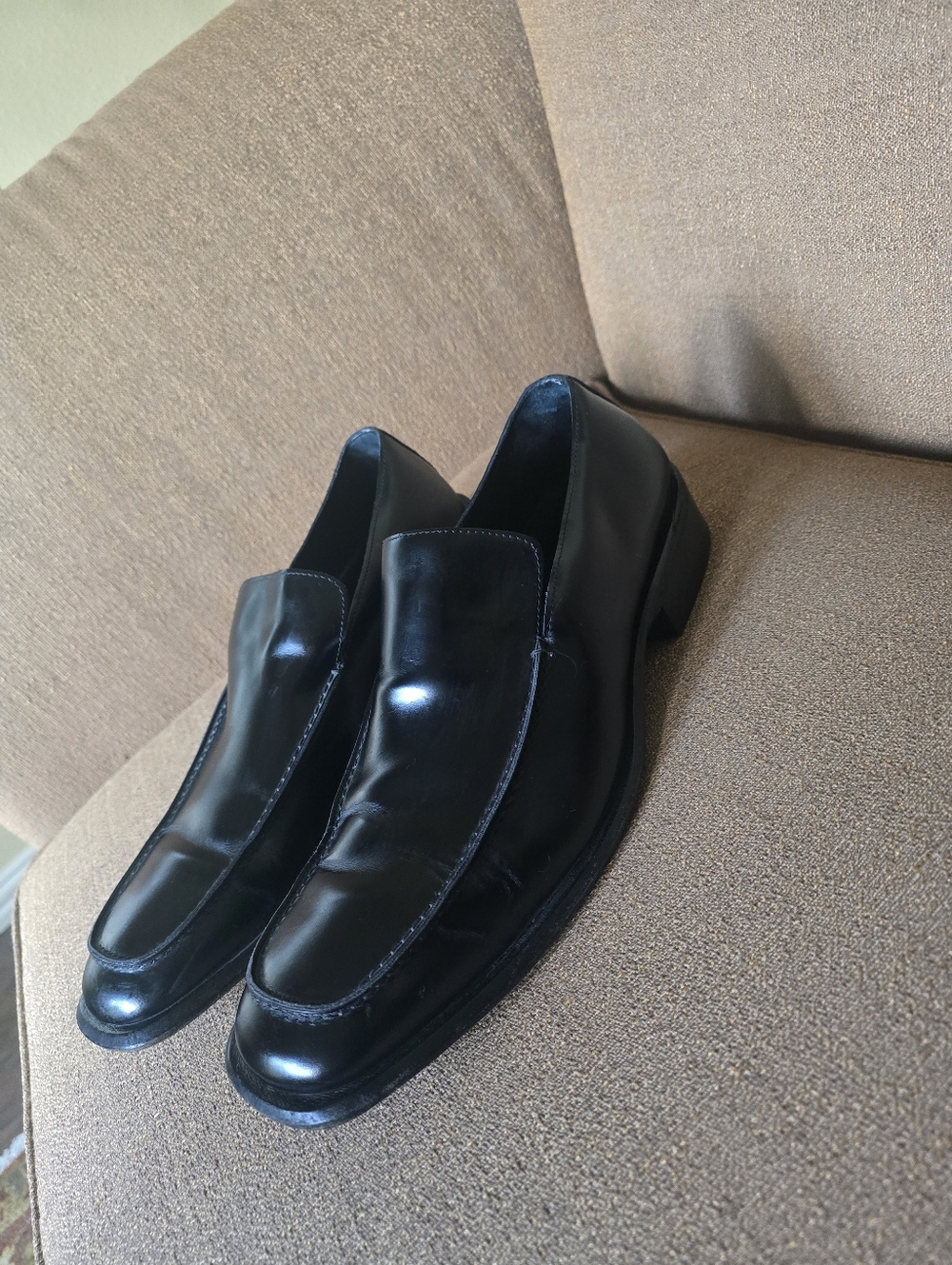Gucci Black Leather Slip-On Dress Shoes Size 12D - Picture 6 of 9